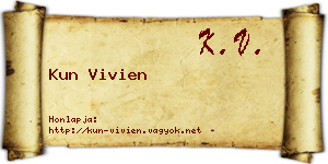 Kun Vivien névjegykártya